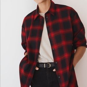 Mango oversized check shirt